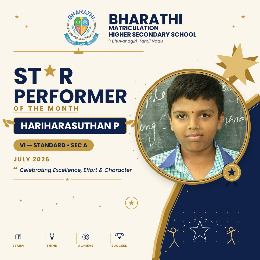 Hariharasuthan P VI, Star Performer for July 2026