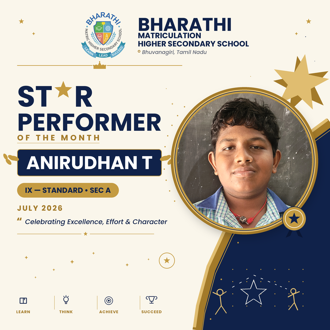 Anirudhan T IX, Star Performer for July 2026
