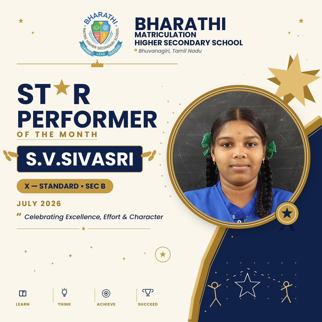 S V Sivasri X, Star Performer for July 2026