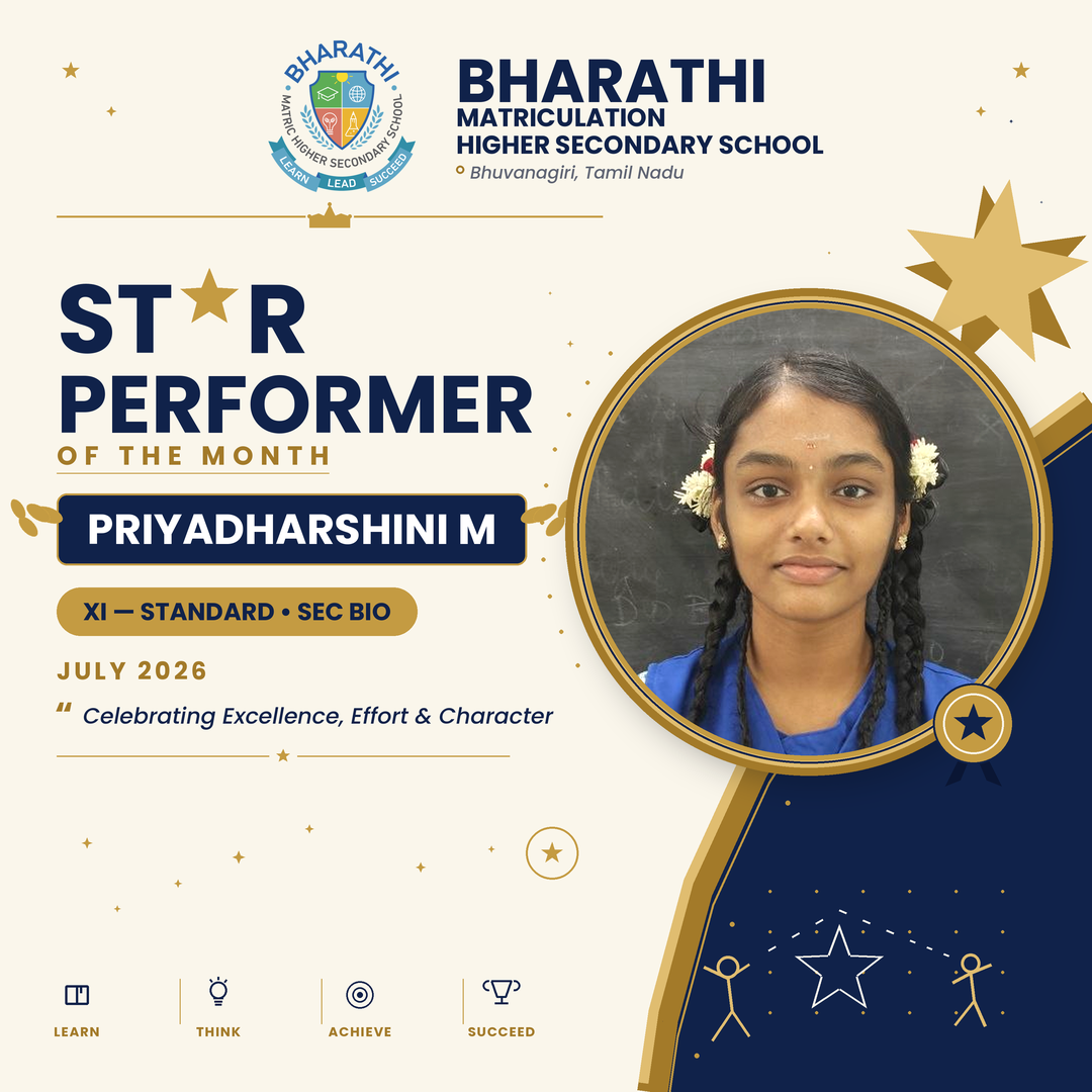 Priyadharshini M XI, Star Performer for July 2026