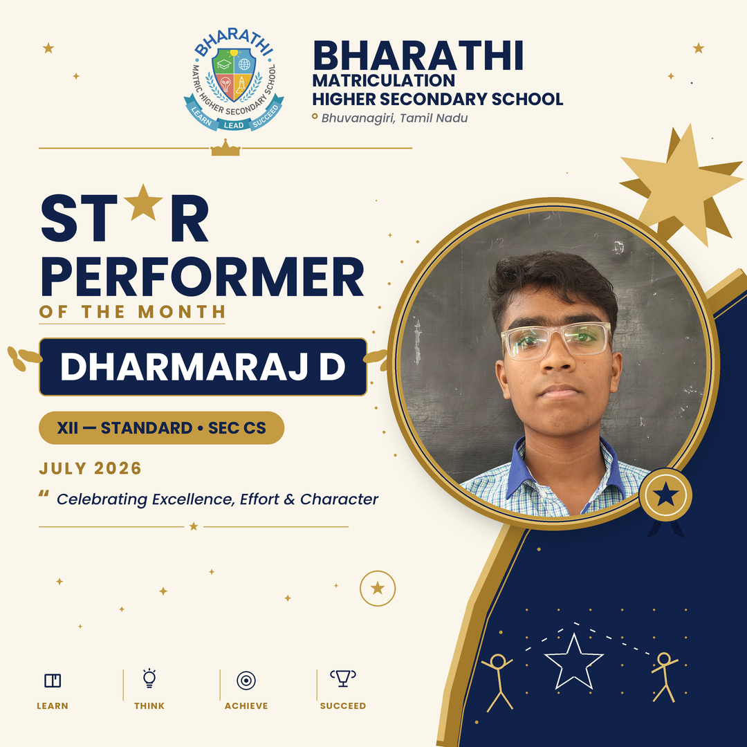 Dharmaraj D XII, Star Performer for July 2026